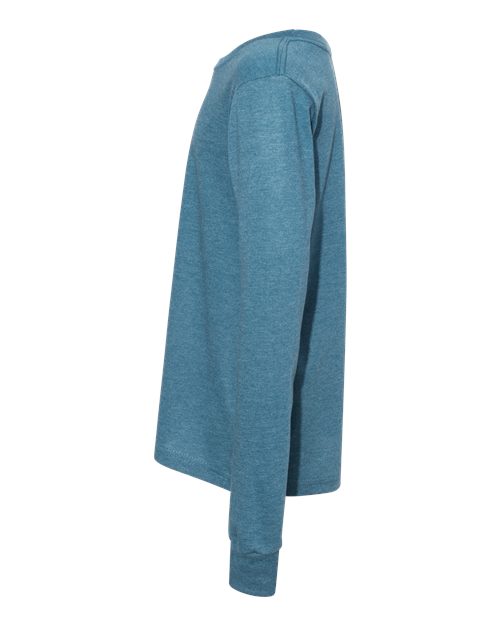 BELLA + CANVAS 3501YCVC Heather Deep Teal — direct side