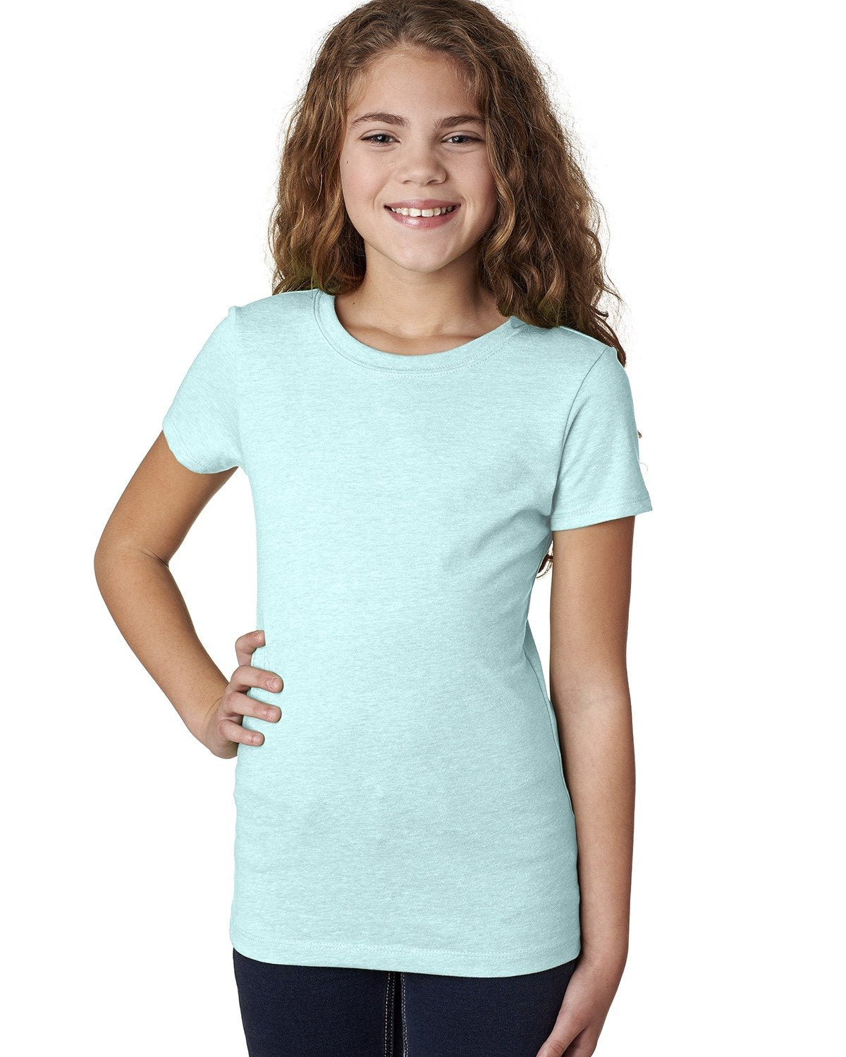 Girl's Youth Princess CVC T-Shirt - Ice Blue