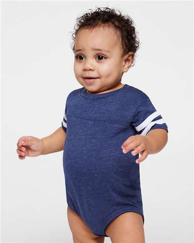 Rabbit Skins 4437 Vintage True Navy/ Blended White — on model front