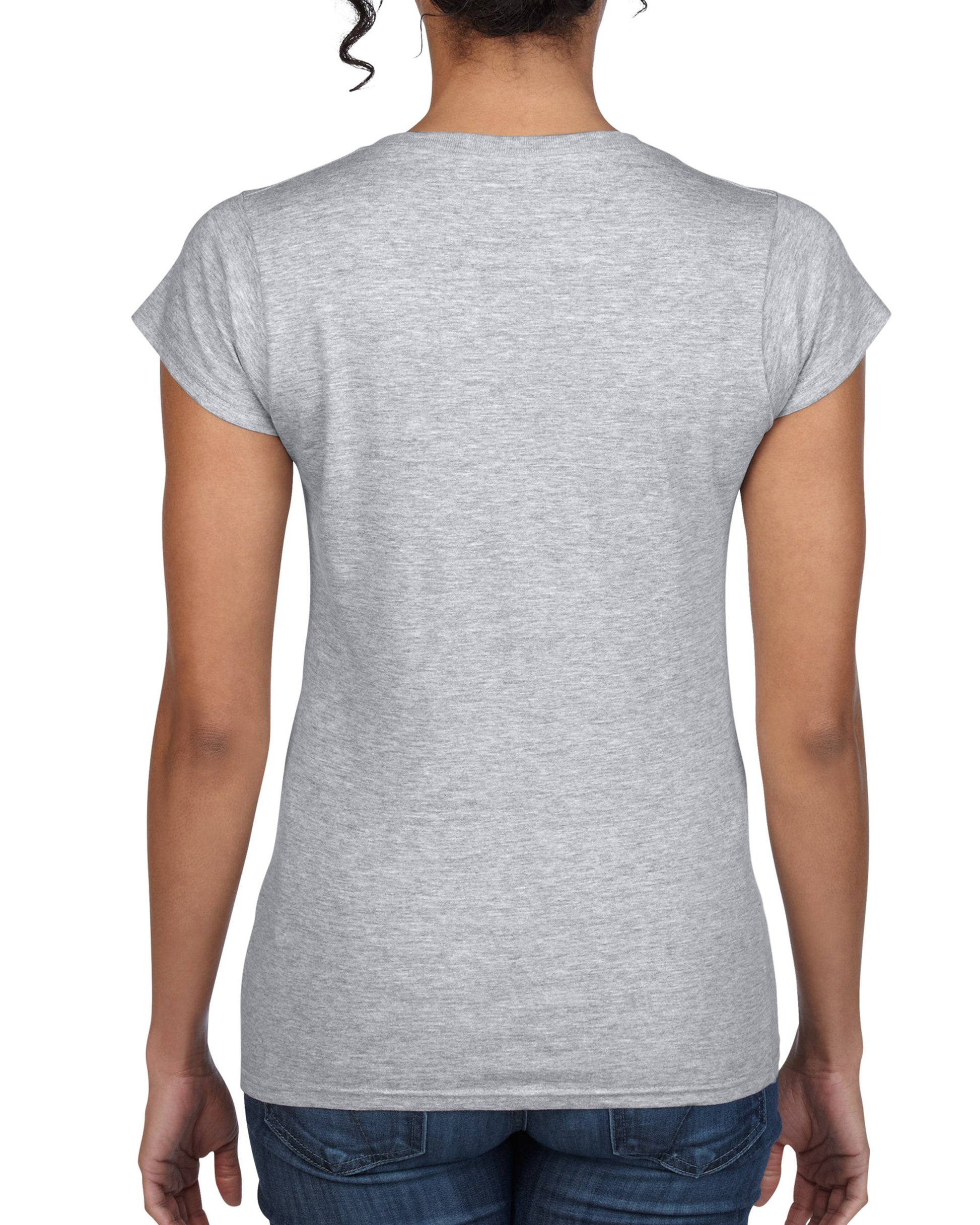 Women's SoftStyle® Fitted V-Neck T-Shirt - Sport Gray