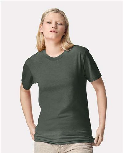 American Apparel 2001CVC Heather Forest — on model front