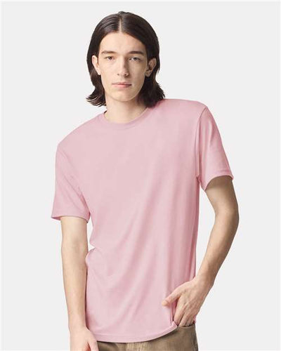 American Apparel 2001CVC Heather Pink — on model front