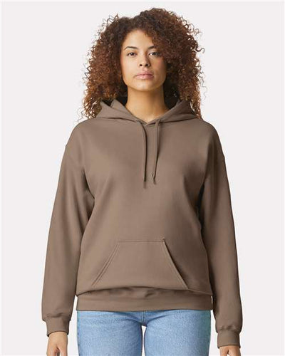Gildan SF500 Brown Savana — on model front