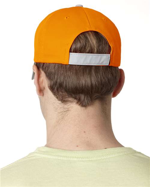 Adams Headwear RF102 Orange — on model back