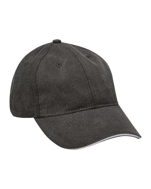Adams Headwear LP107 Black/ White — front