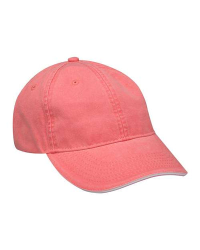 Adams Headwear LP107 Coral/ White — front