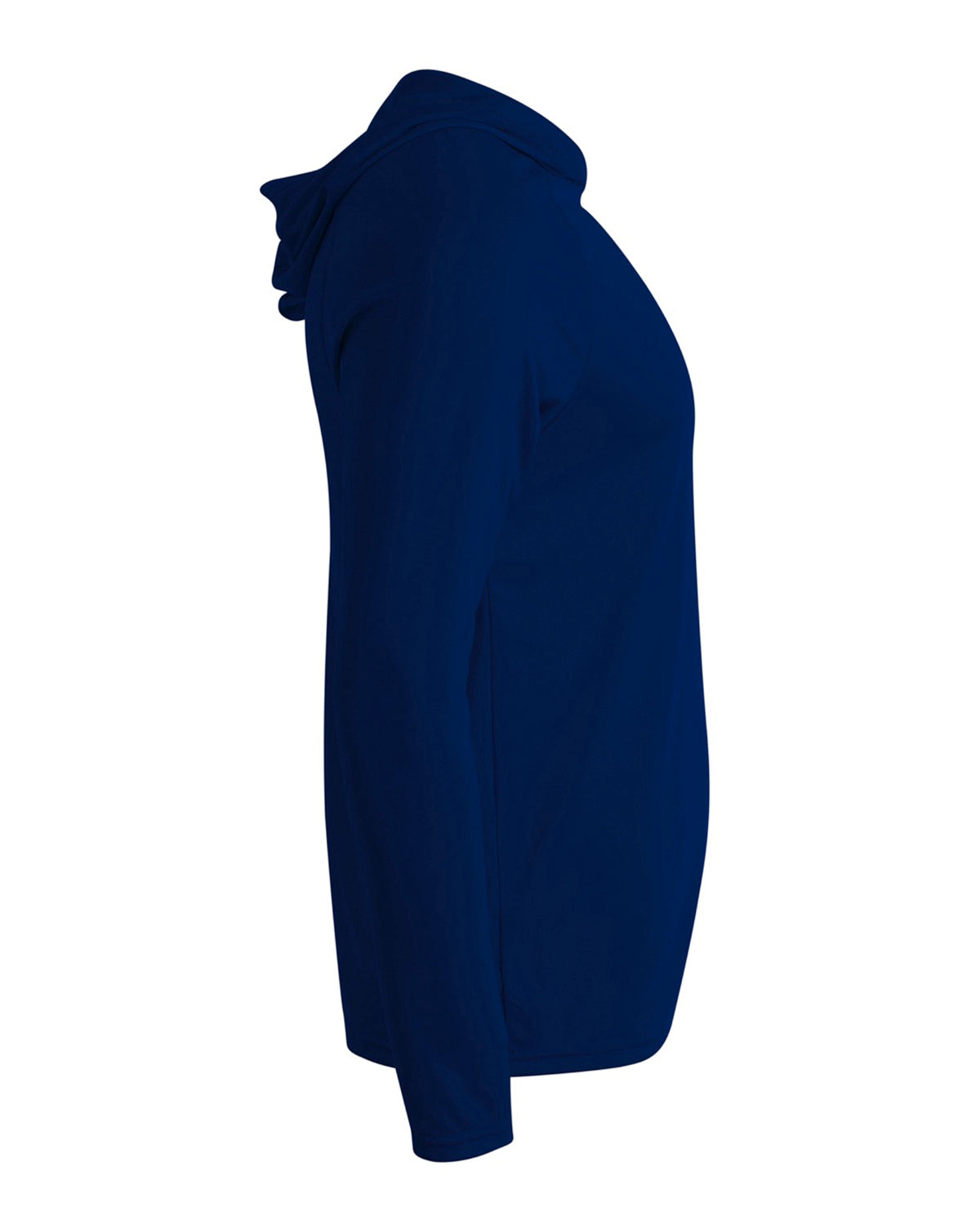A4 Unisex Cooling Long Sleeve Hooded Tee - Navy