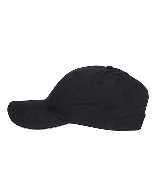 Adams Headwear PE102 Black/ Khaki — direct side
