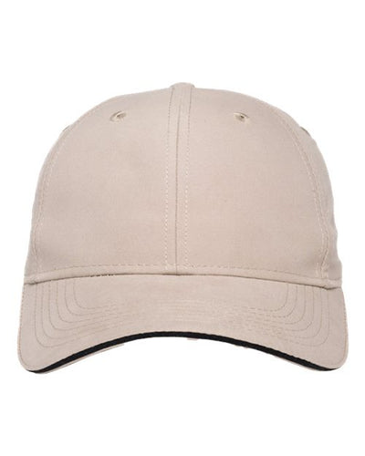 Adams Headwear PE102 Khaki/ Black — front