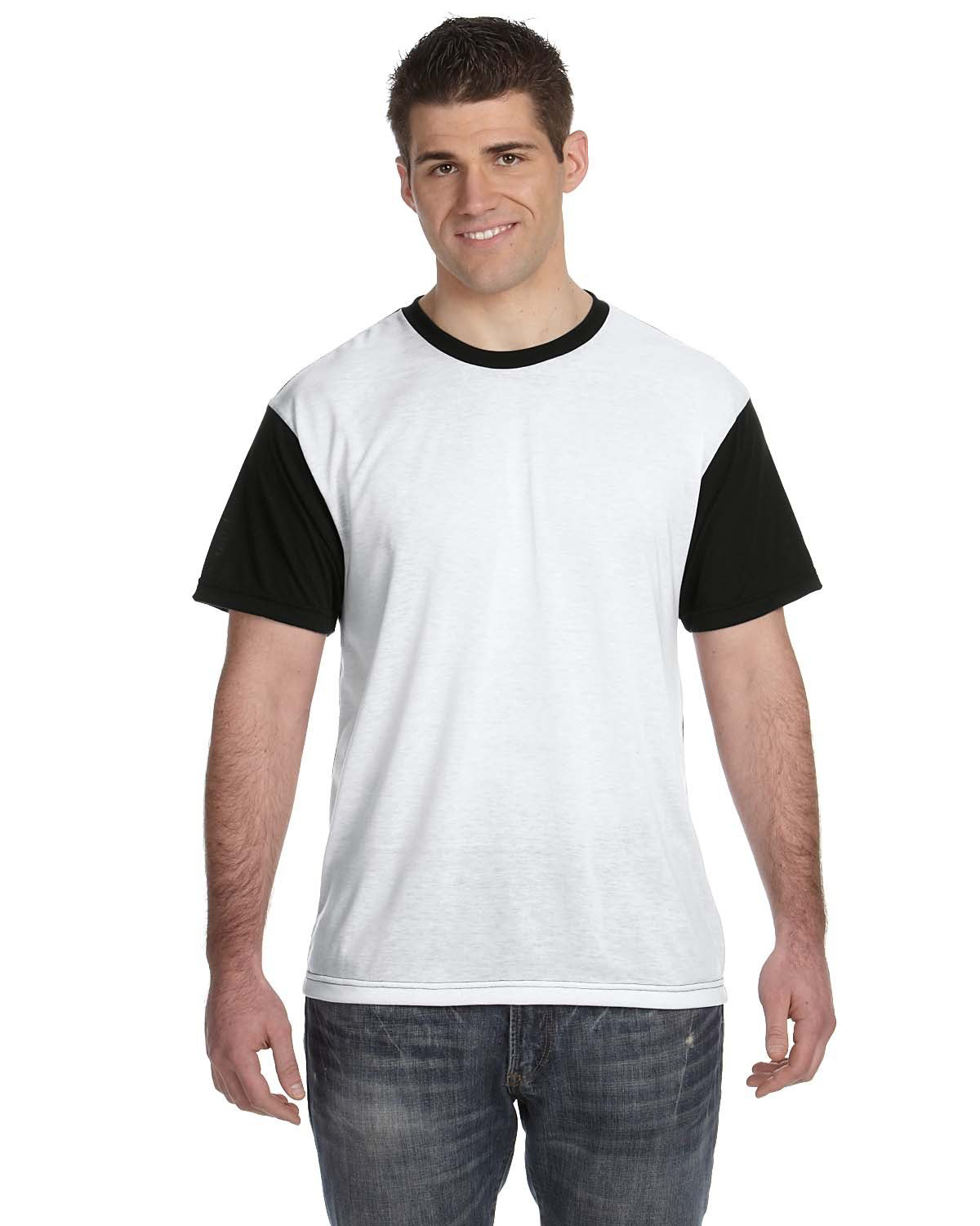 Men's Blackout Sublimation T-Shirt - White / Black