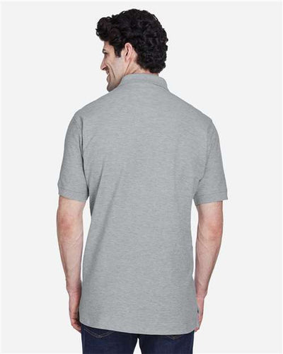 Devon & Jones D100 Grey Heather — on model front