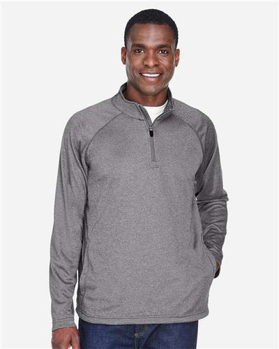 Devon & Jones DG440 Dark Grey Heather — on model front