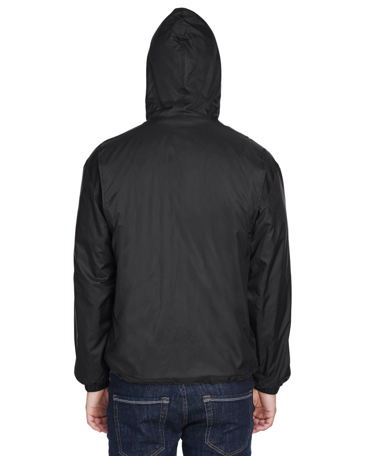 Unisex Fleece-Lined Hooded Jacket - Black