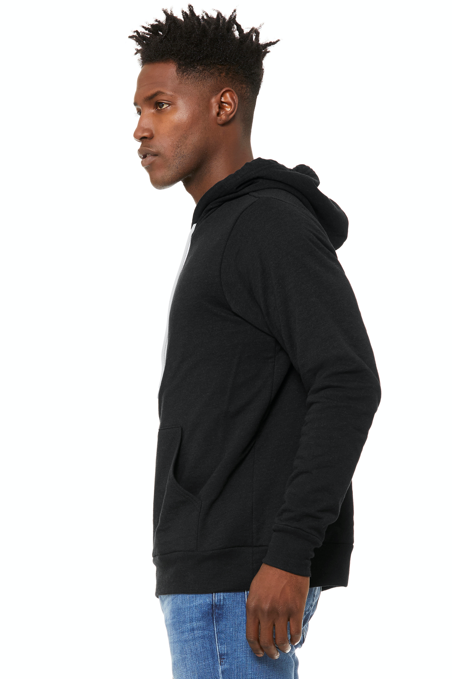 Unisex Sponge Fleece Pullover Hoodie - Heather Black