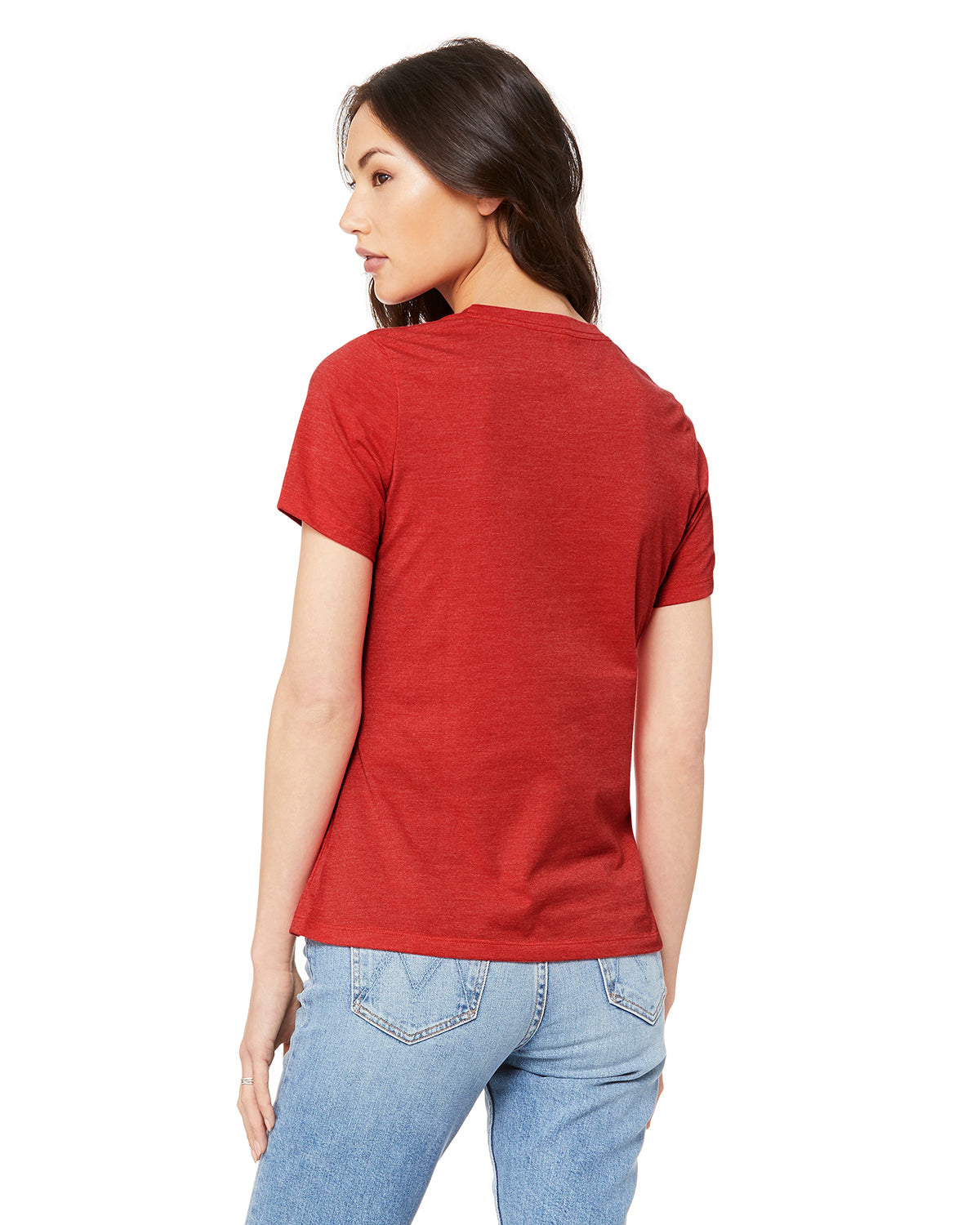 Women's Heathered Relaxed Jersey Short-Sleeve T-Shirt - Heather Red