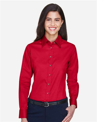 Harriton M500W Red — on model front