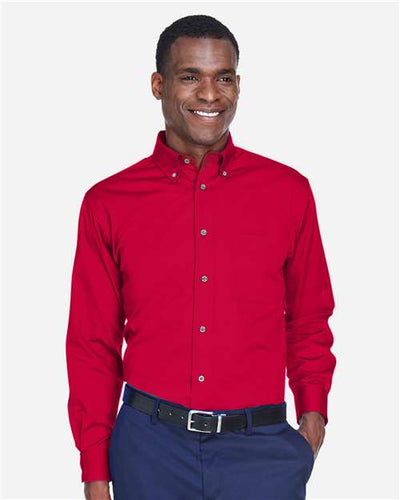 Harriton M500 Red — on model front