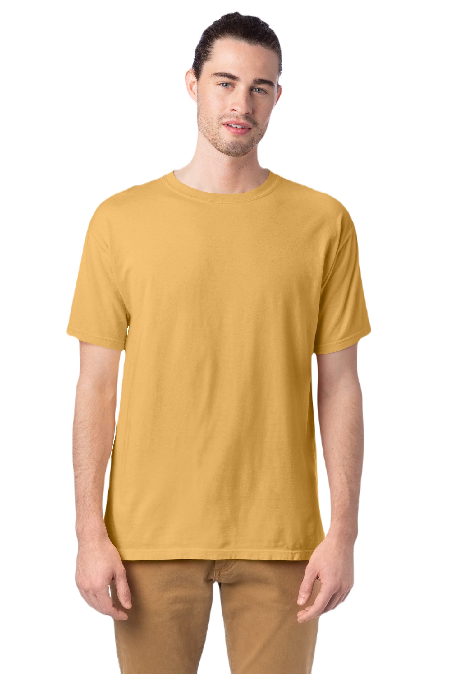 100% Ringspun Cotton Garment-Dyed T-Shirt - Artisan Gold
