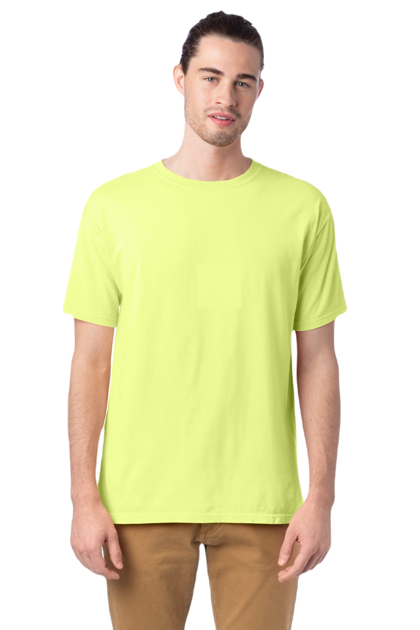 100% Ringspun Cotton Garment-Dyed T-Shirt - Chic Lime