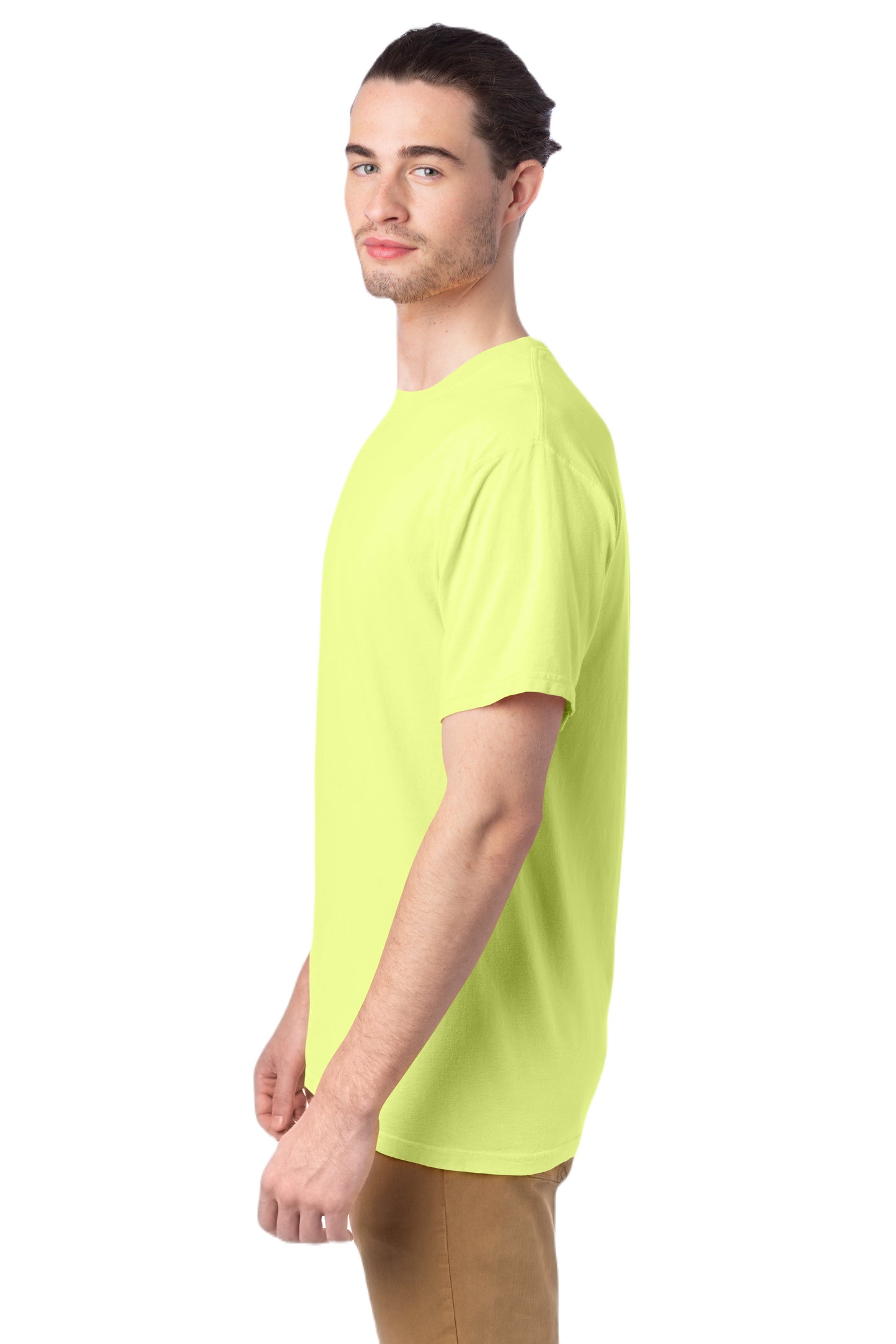 100% Ringspun Cotton Garment-Dyed T-Shirt - Chic Lime