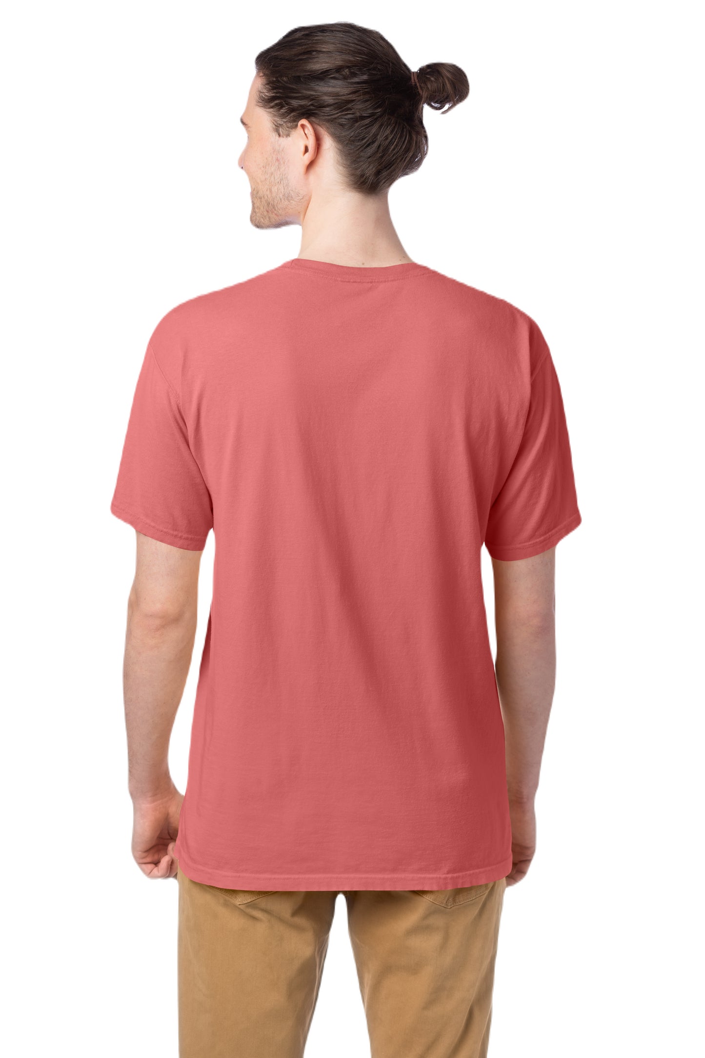 100% Ringspun Cotton Garment-Dyed T-Shirt - Coral Craze