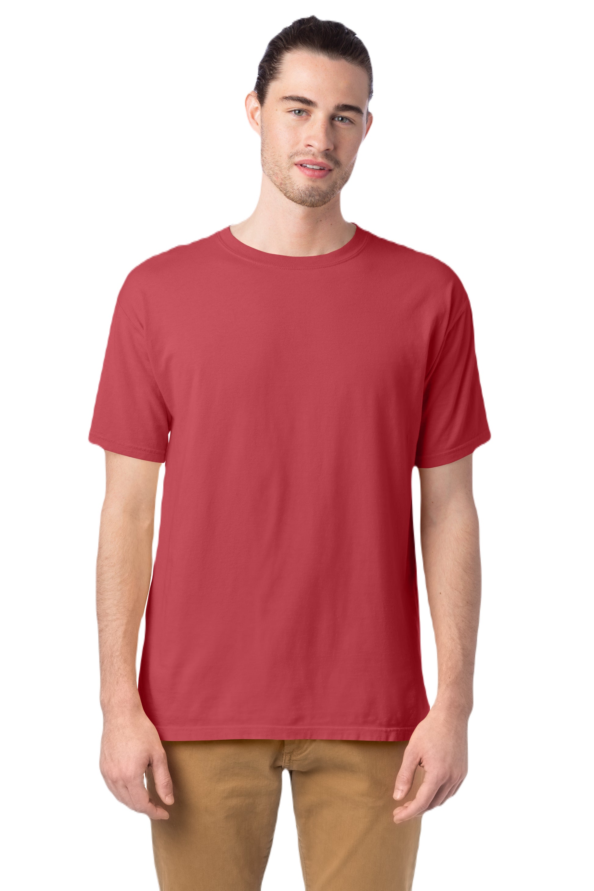 100% Ringspun Cotton Garment-Dyed T-Shirt - Crimson Fall