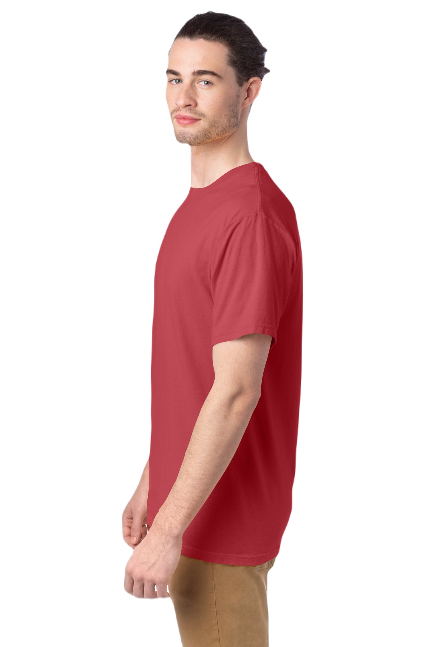 100% Ringspun Cotton Garment-Dyed T-Shirt - Crimson Fall