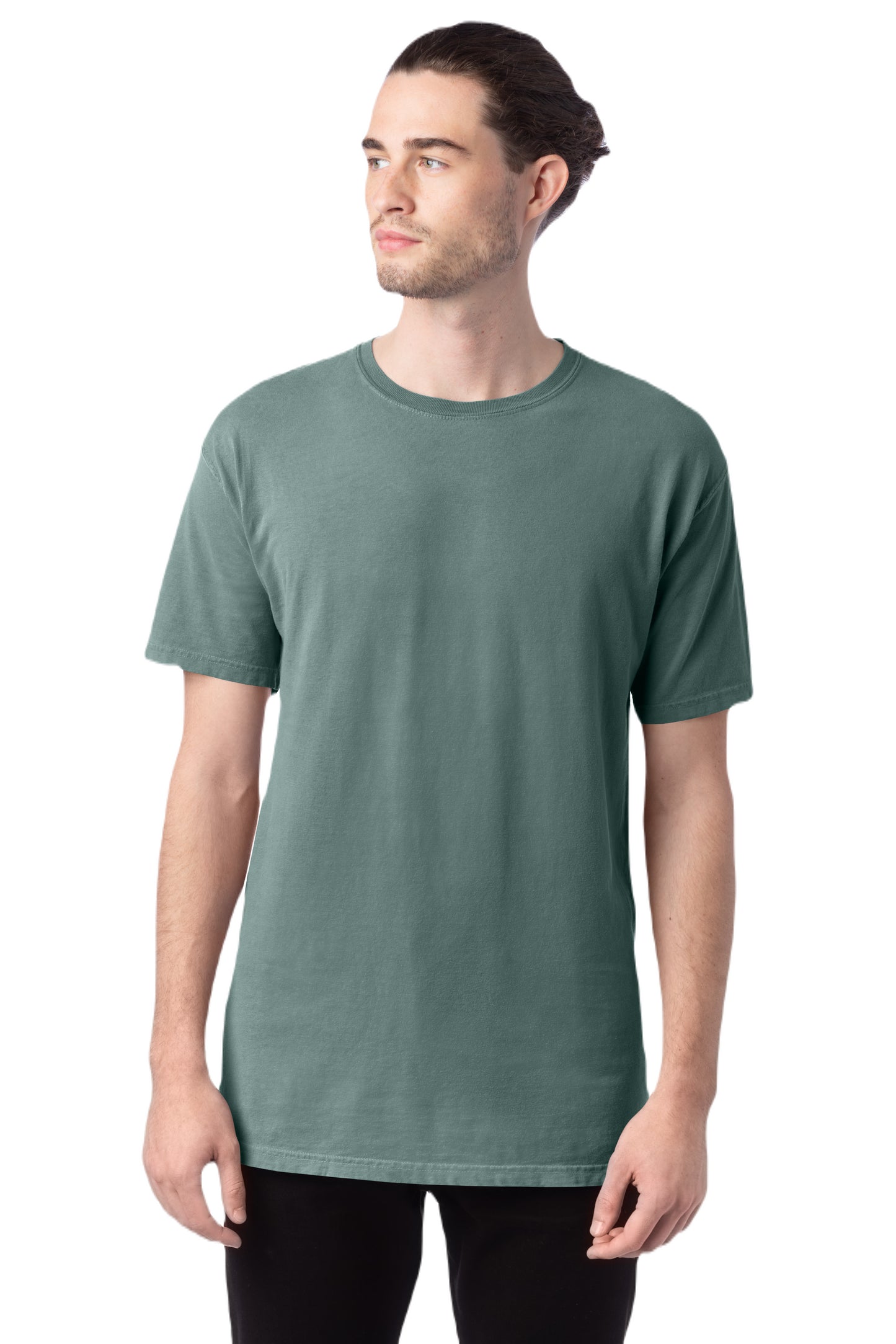 100% Ringspun Cotton Garment-Dyed T-Shirt - Cypress Green