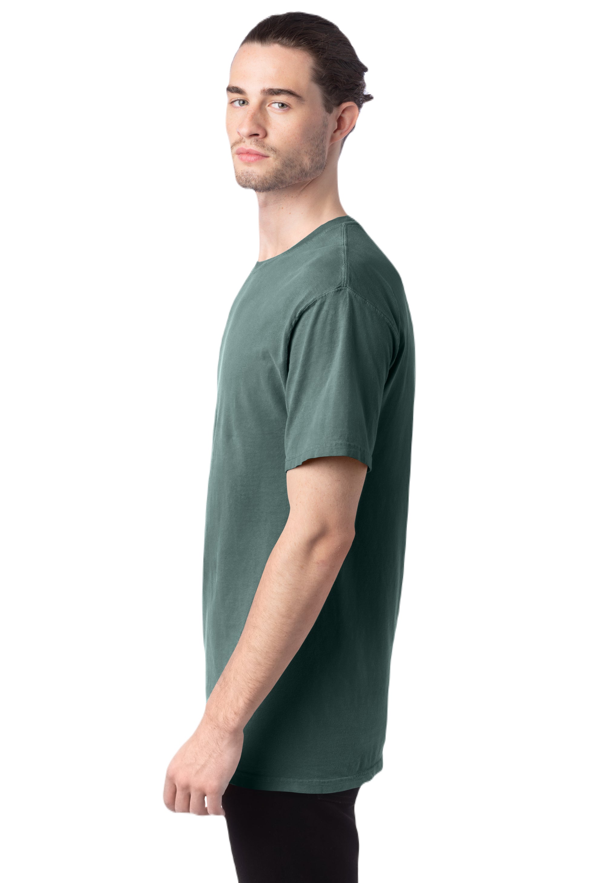 100% Ringspun Cotton Garment-Dyed T-Shirt - Cypress Green