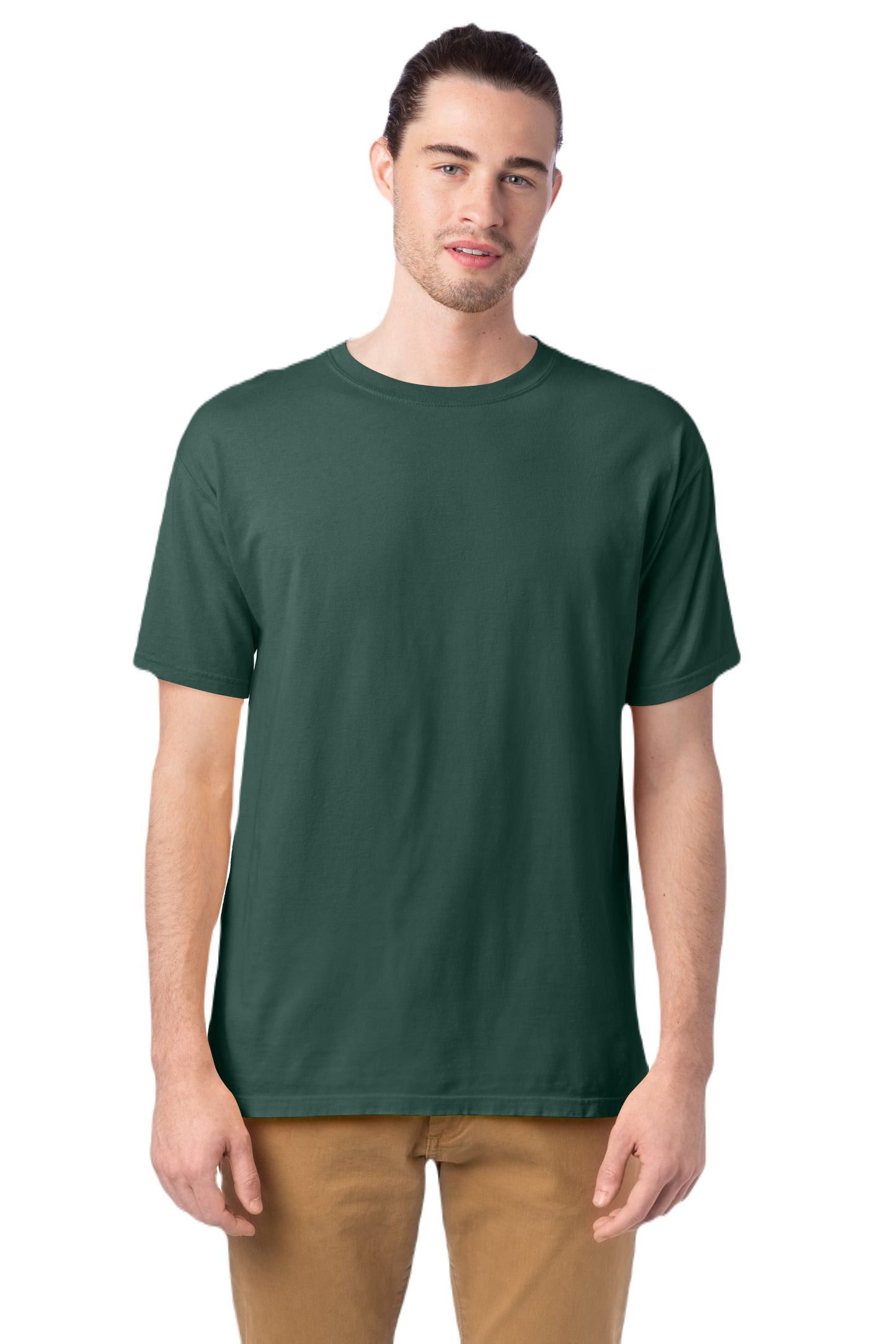 100% Ringspun Cotton Garment-Dyed T-Shirt - Field Green