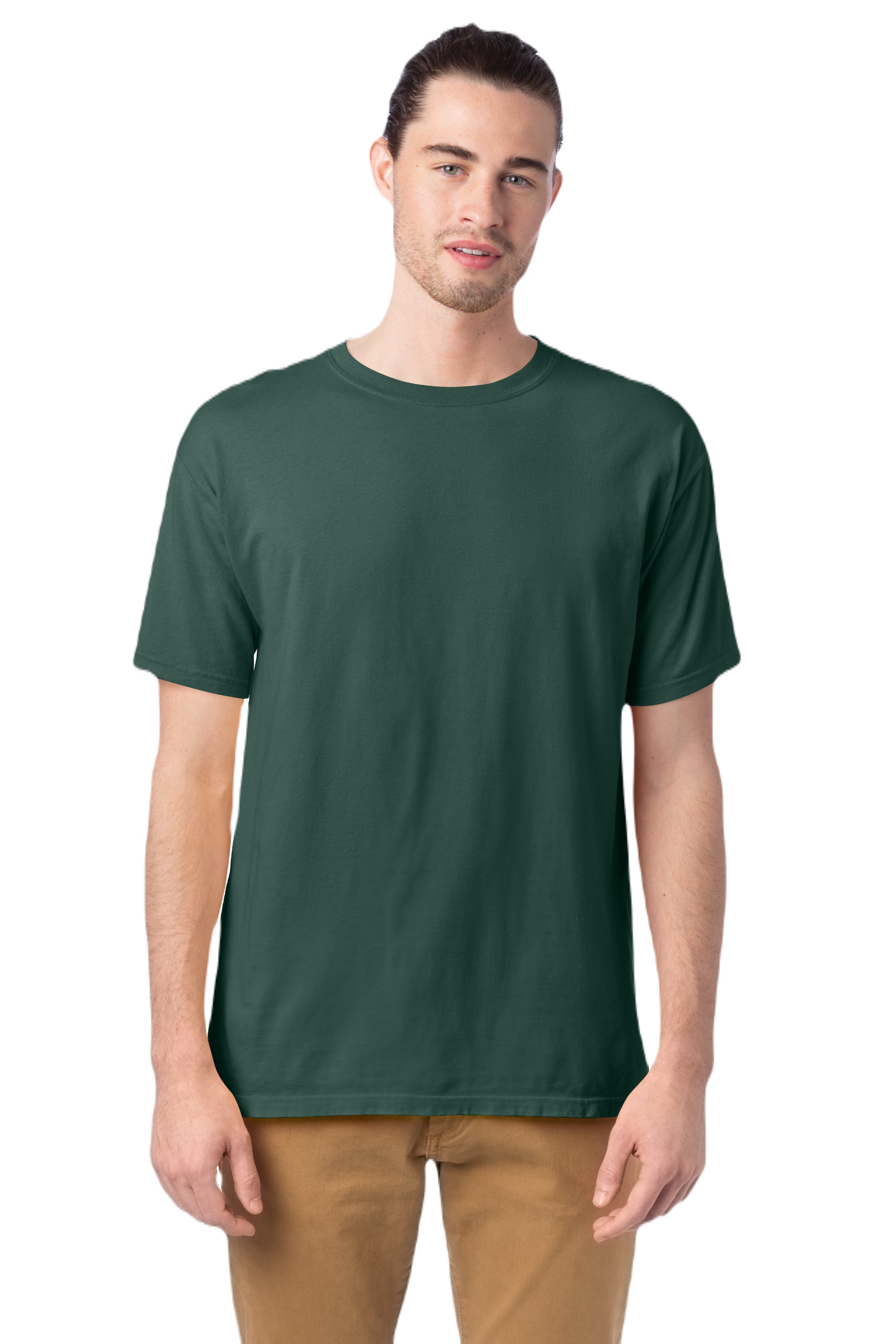 100% Ringspun Cotton Garment-Dyed T-Shirt - Field Green