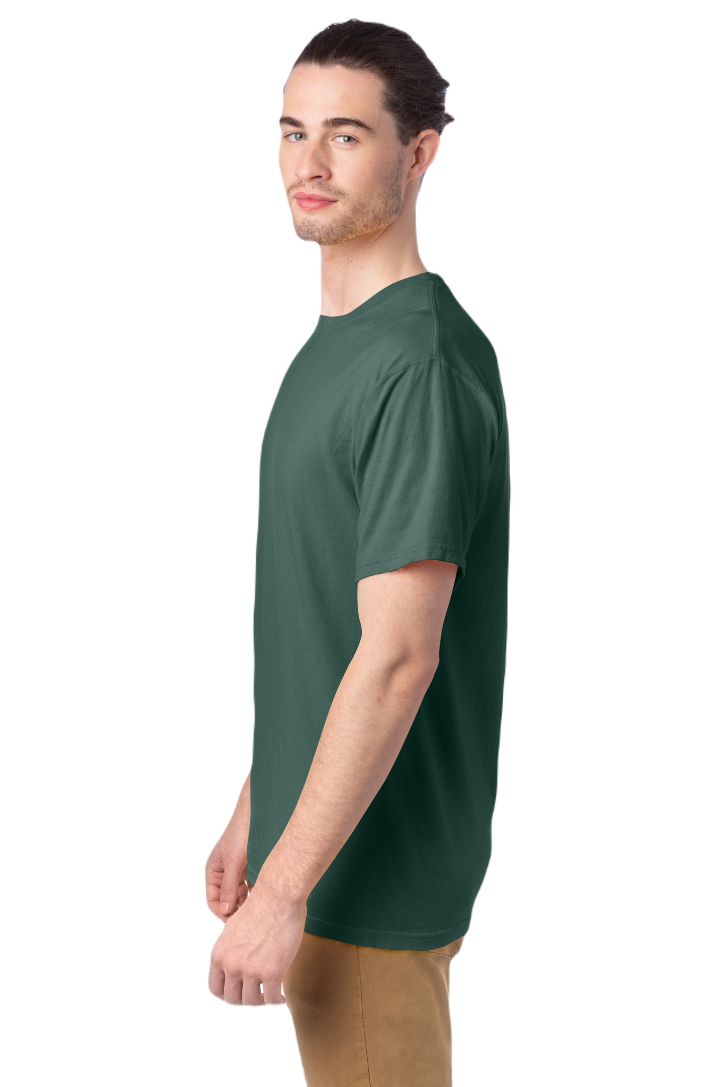 100% Ringspun Cotton Garment-Dyed T-Shirt - Field Green