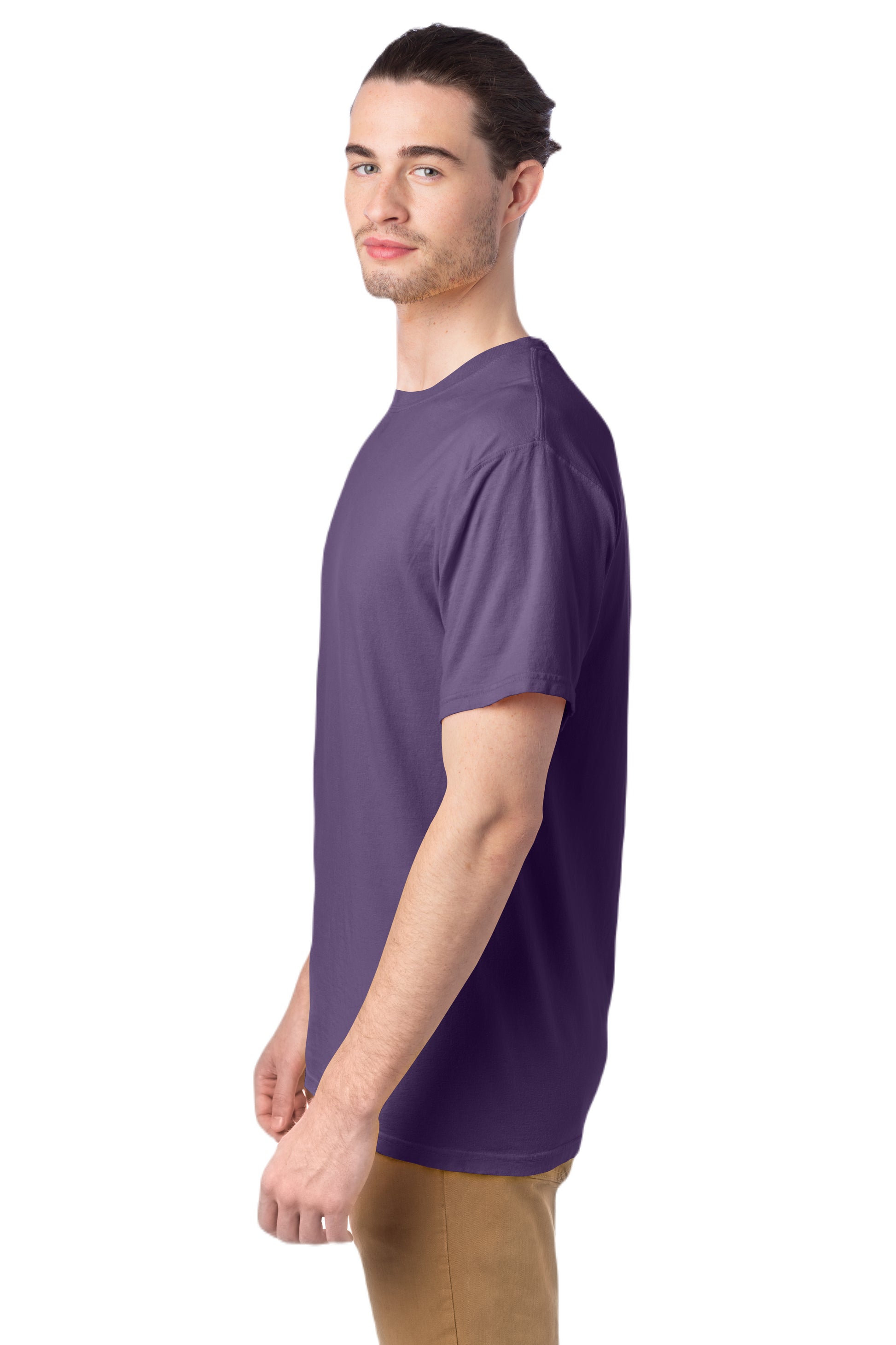 100% Ringspun Cotton Garment-Dyed T-Shirt - Grape Soda