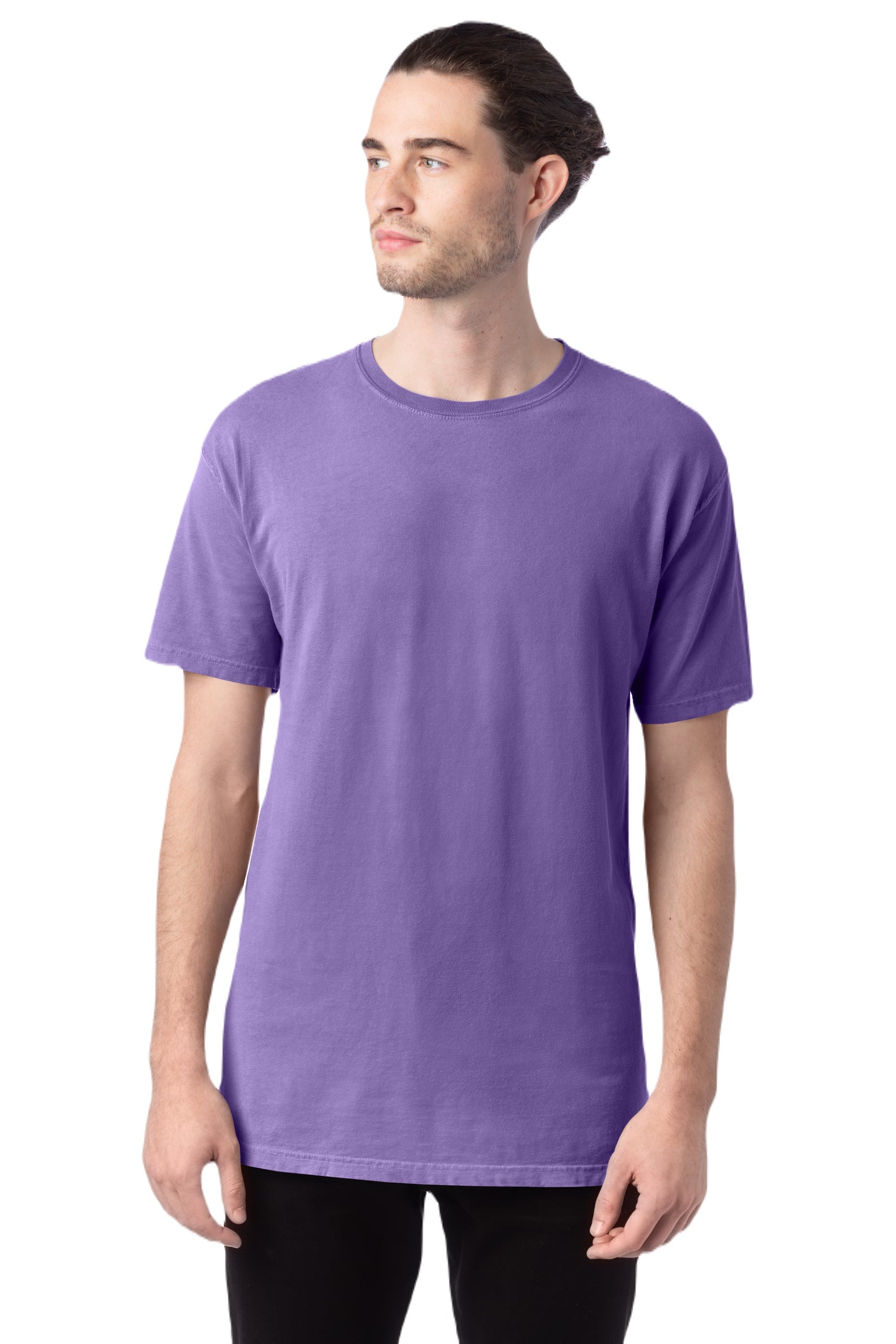 100% Ringspun Cotton Garment-Dyed T-Shirt - Lavender
