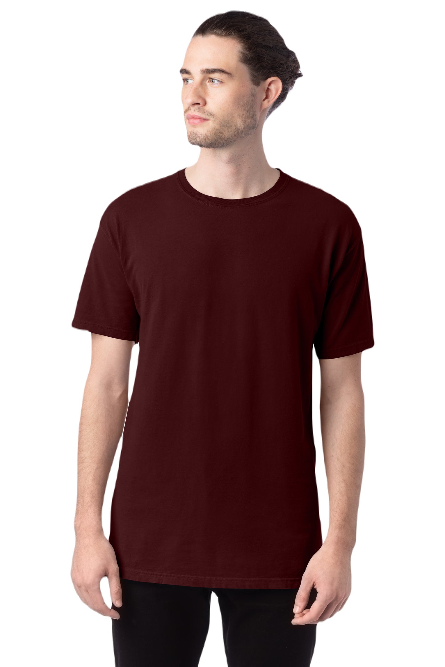 100% Ringspun Cotton Garment-Dyed T-Shirt - Maroon
