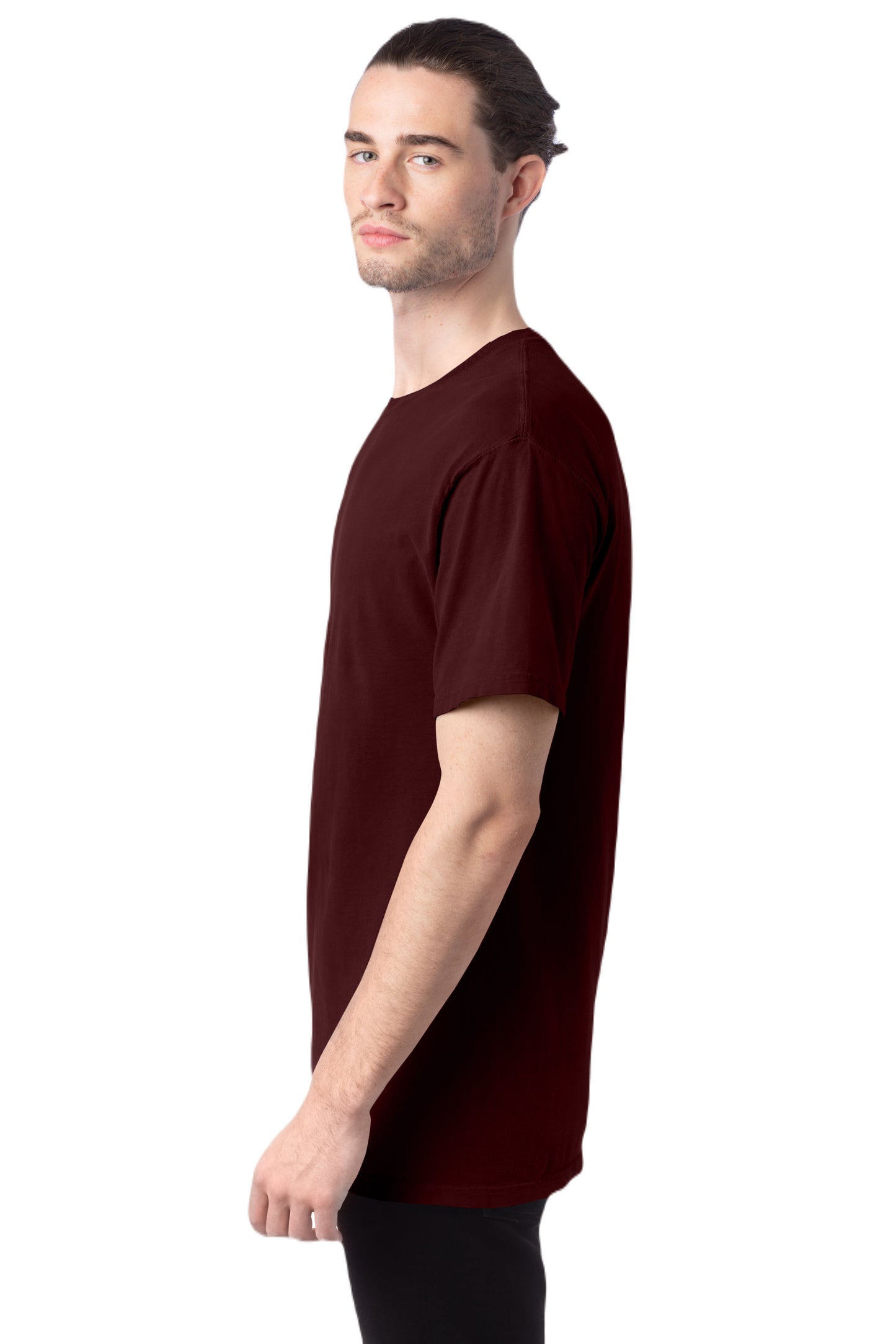 100% Ringspun Cotton Garment-Dyed T-Shirt - Maroon
