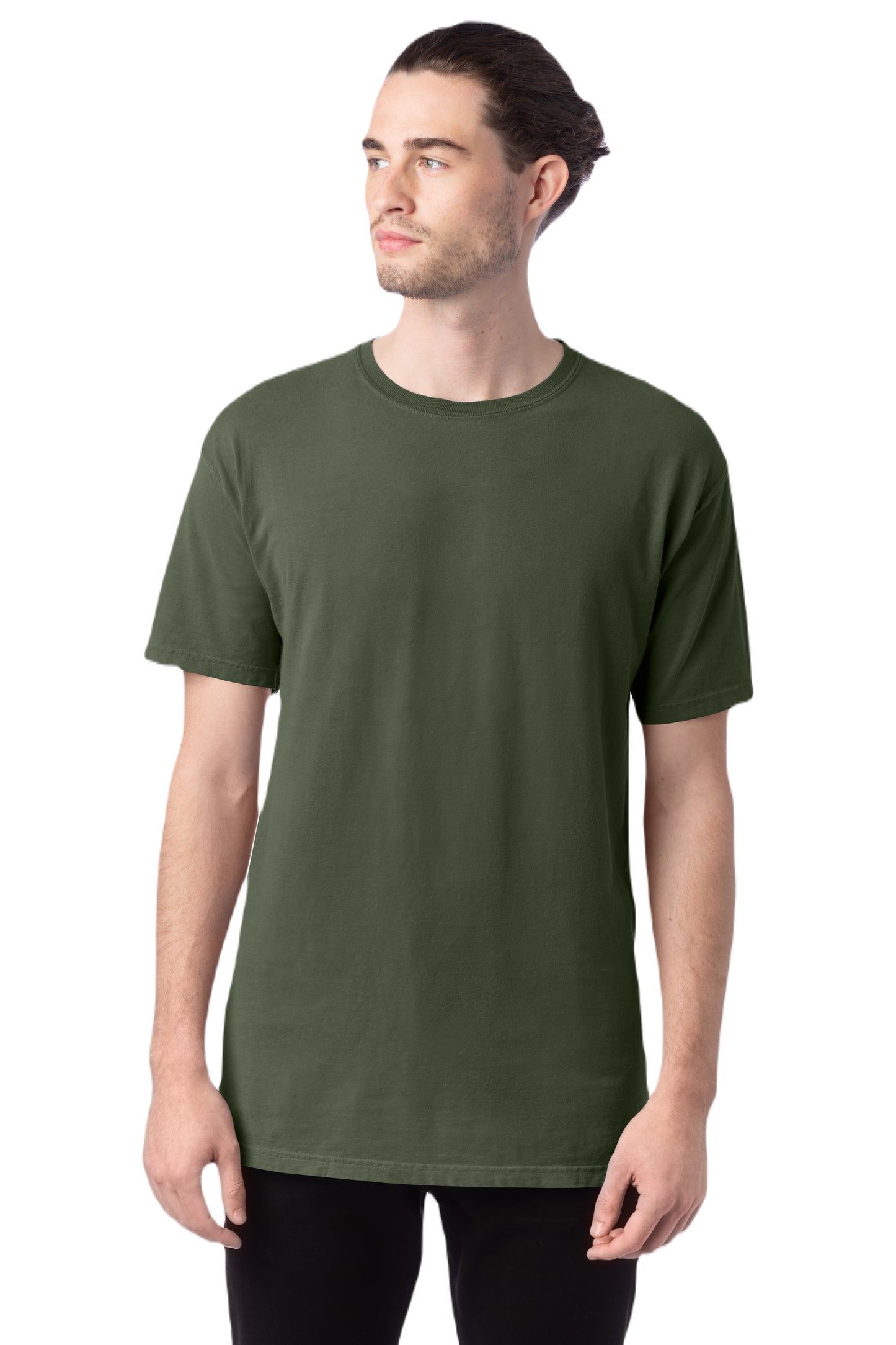 100% Ringspun Cotton Garment-Dyed T-Shirt - Moss