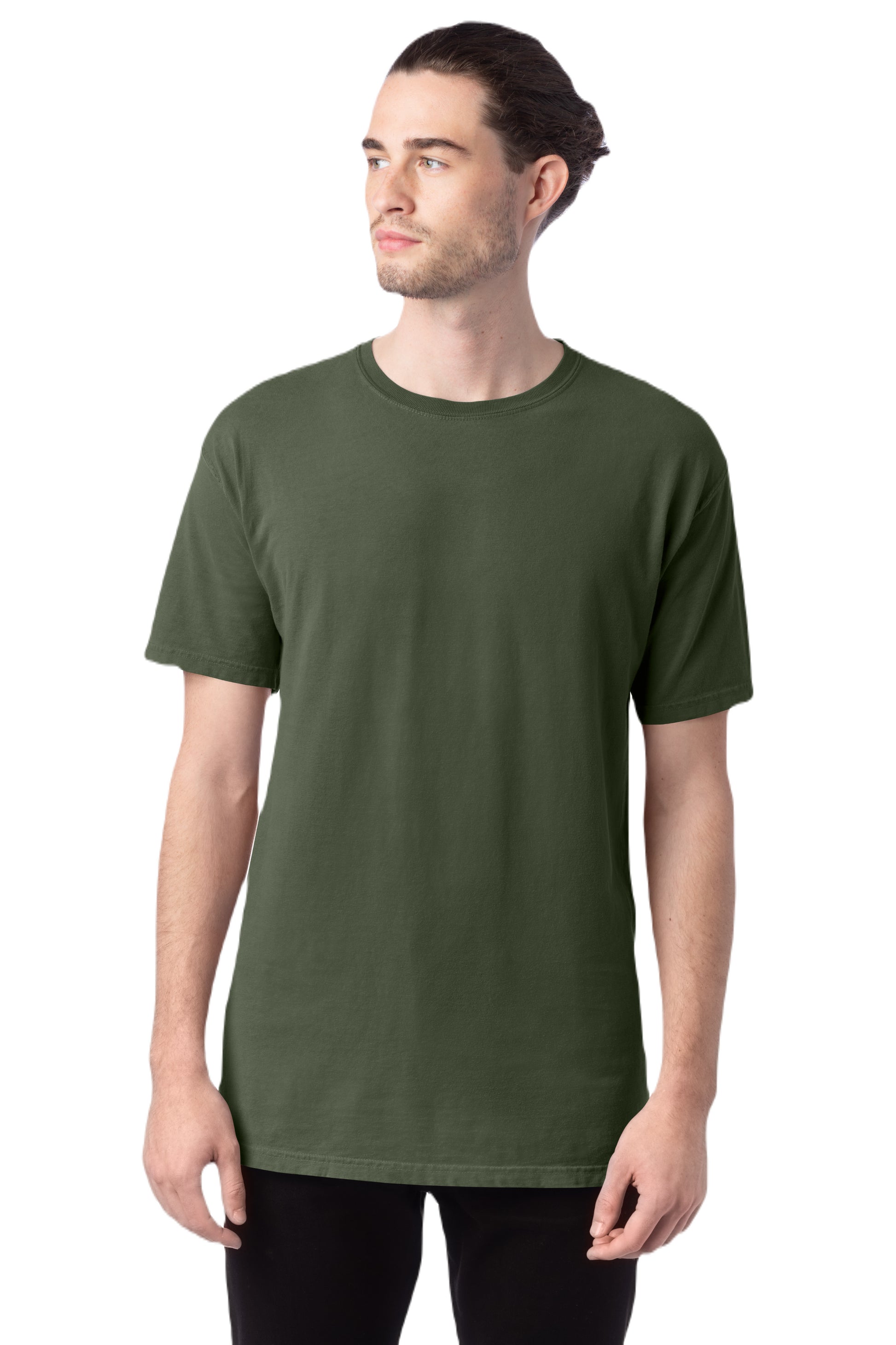 100% Ringspun Cotton Garment-Dyed T-Shirt - Moss