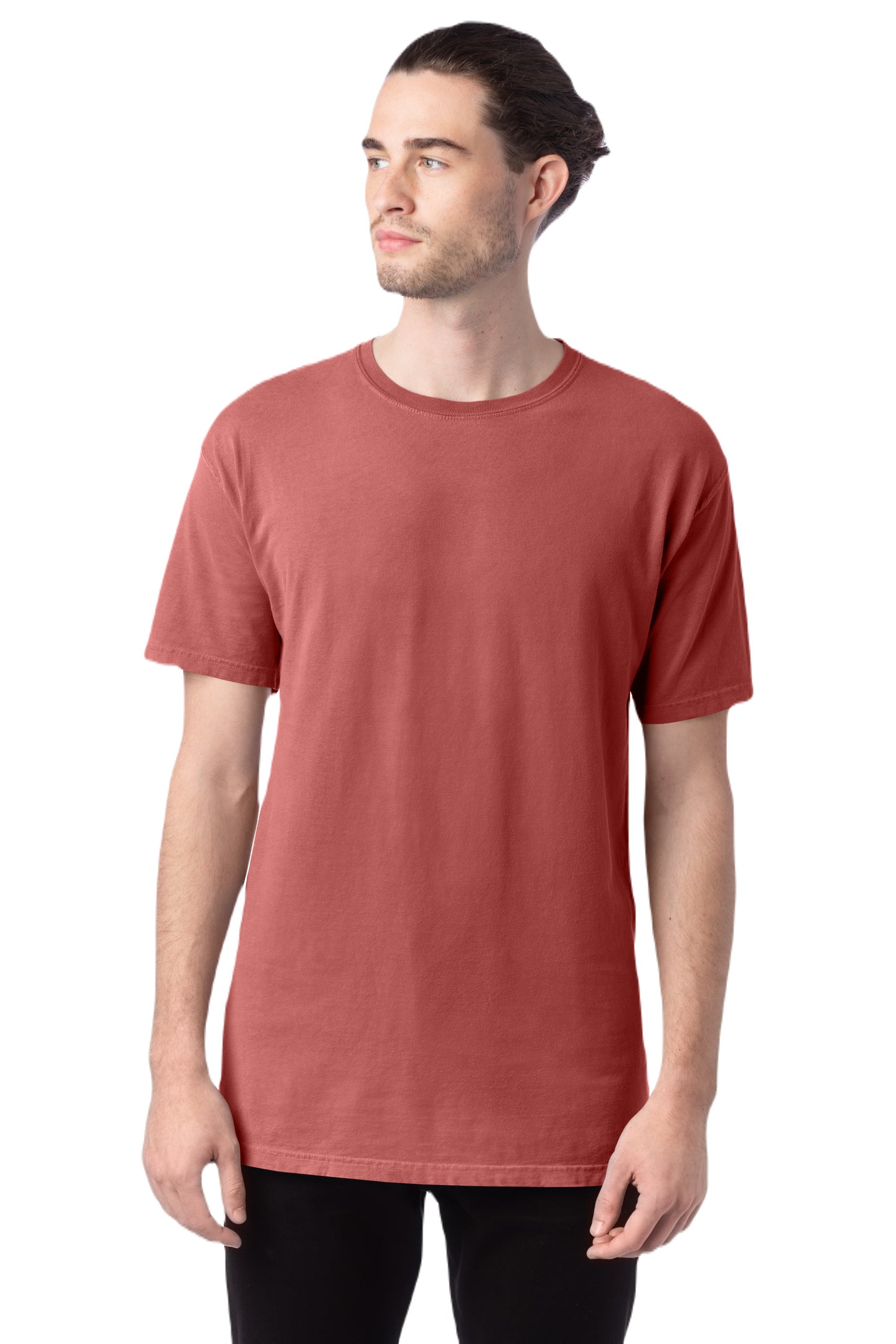 100% Ringspun Cotton Garment-Dyed T-Shirt - Nantucket Red