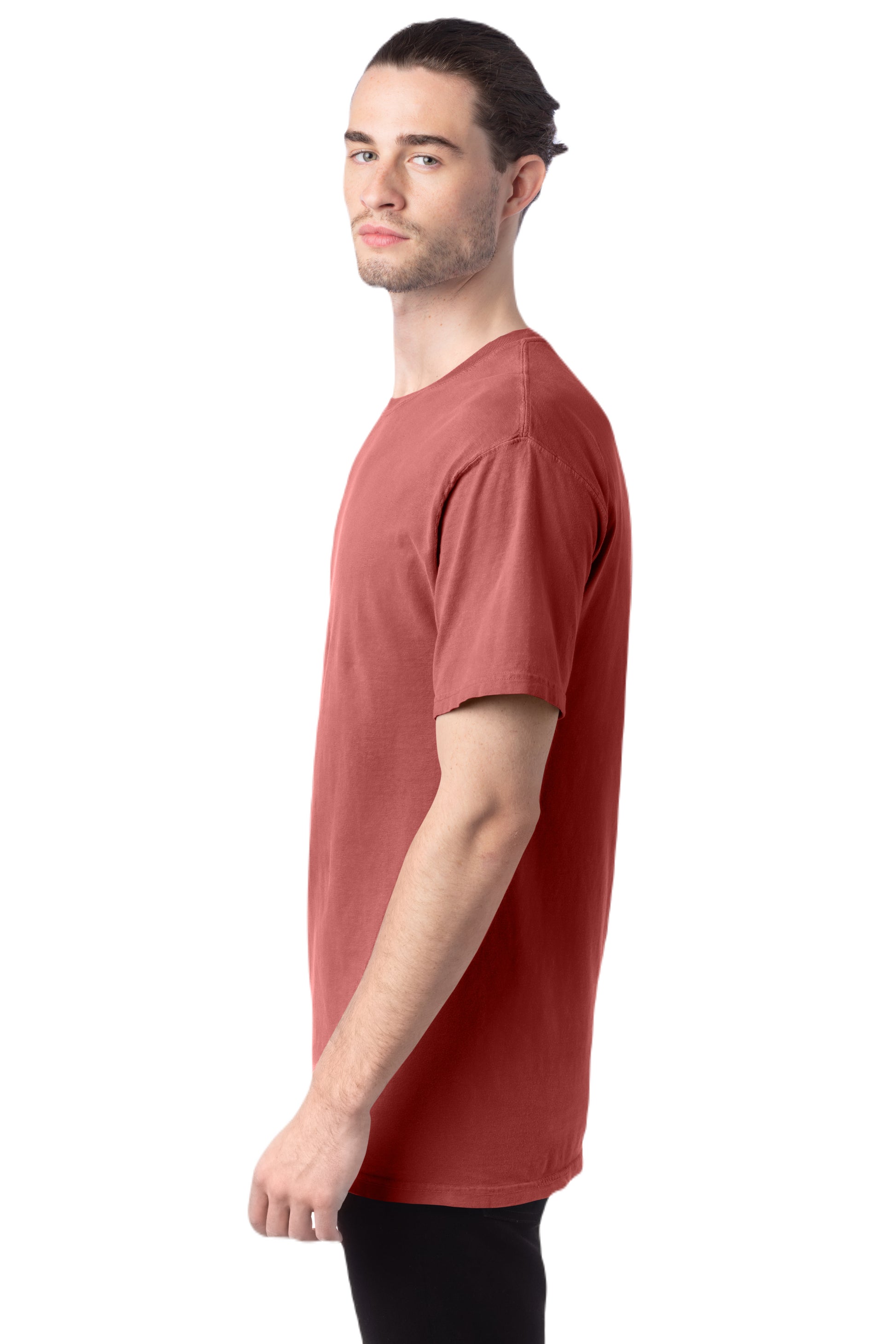 100% Ringspun Cotton Garment-Dyed T-Shirt - Nantucket Red
