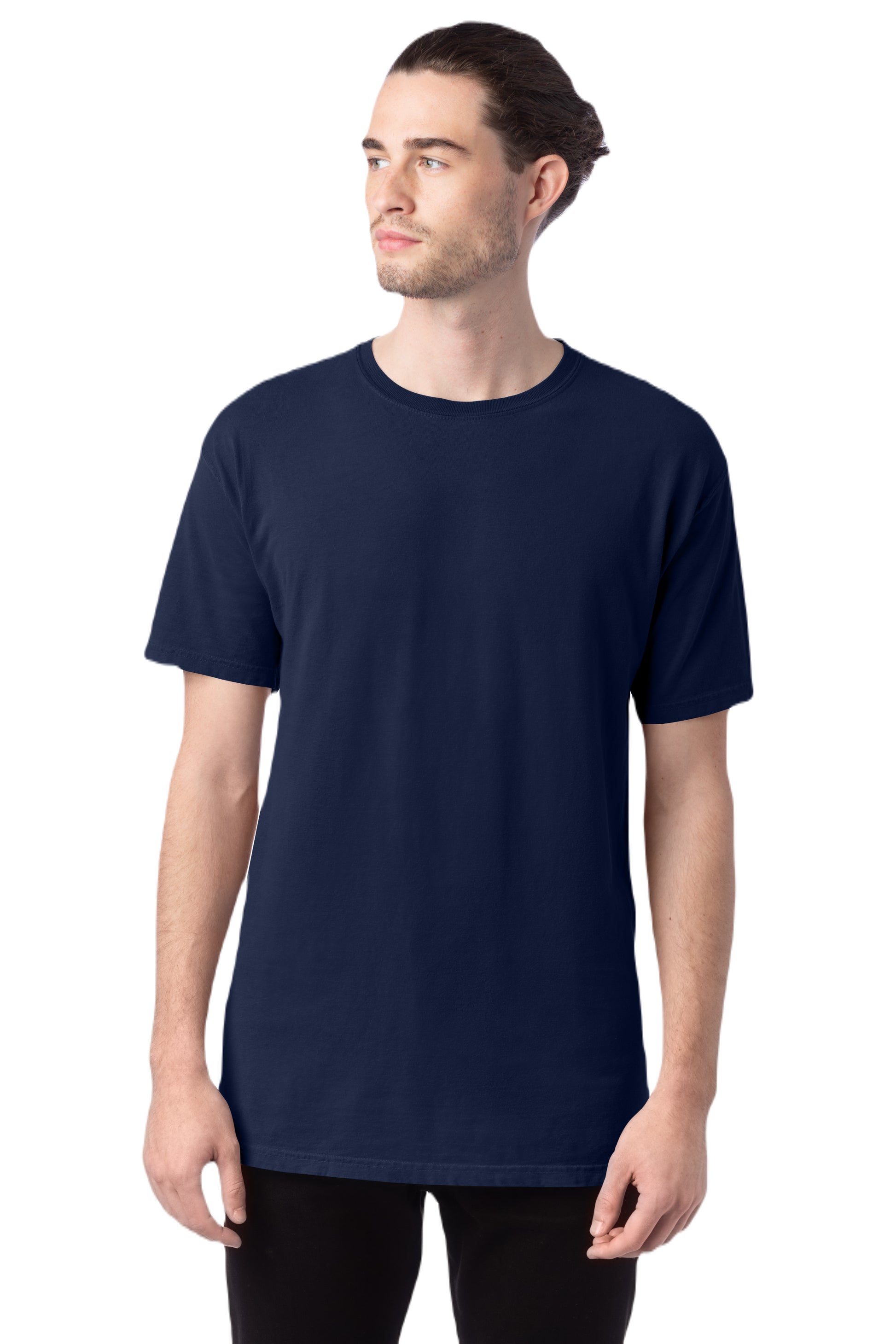 100% Ringspun Cotton Garment-Dyed T-Shirt - Navy