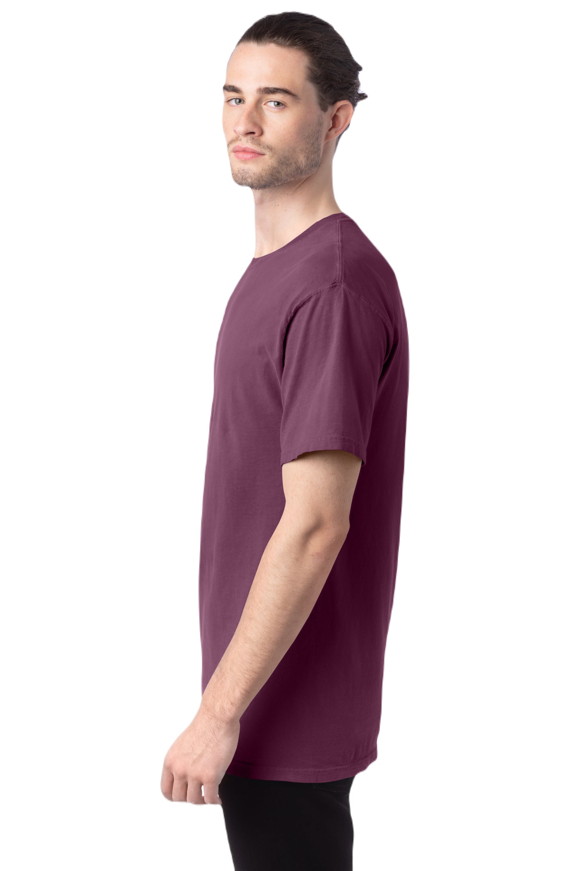 100% Ringspun Cotton Garment-Dyed T-Shirt - Purple Plm Raisn
