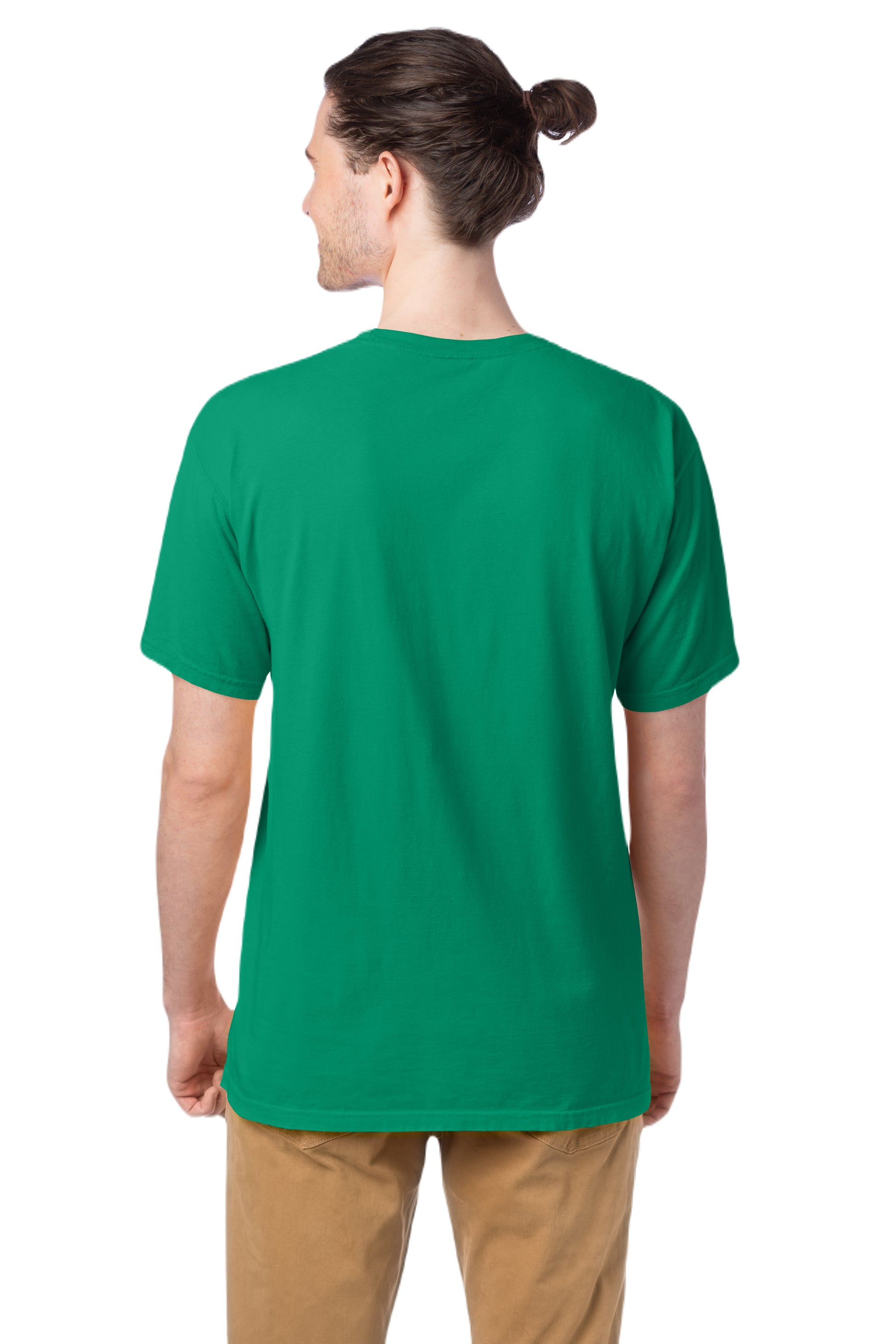 100% Ringspun Cotton Garment-Dyed T-Shirt - Rich Green Grass