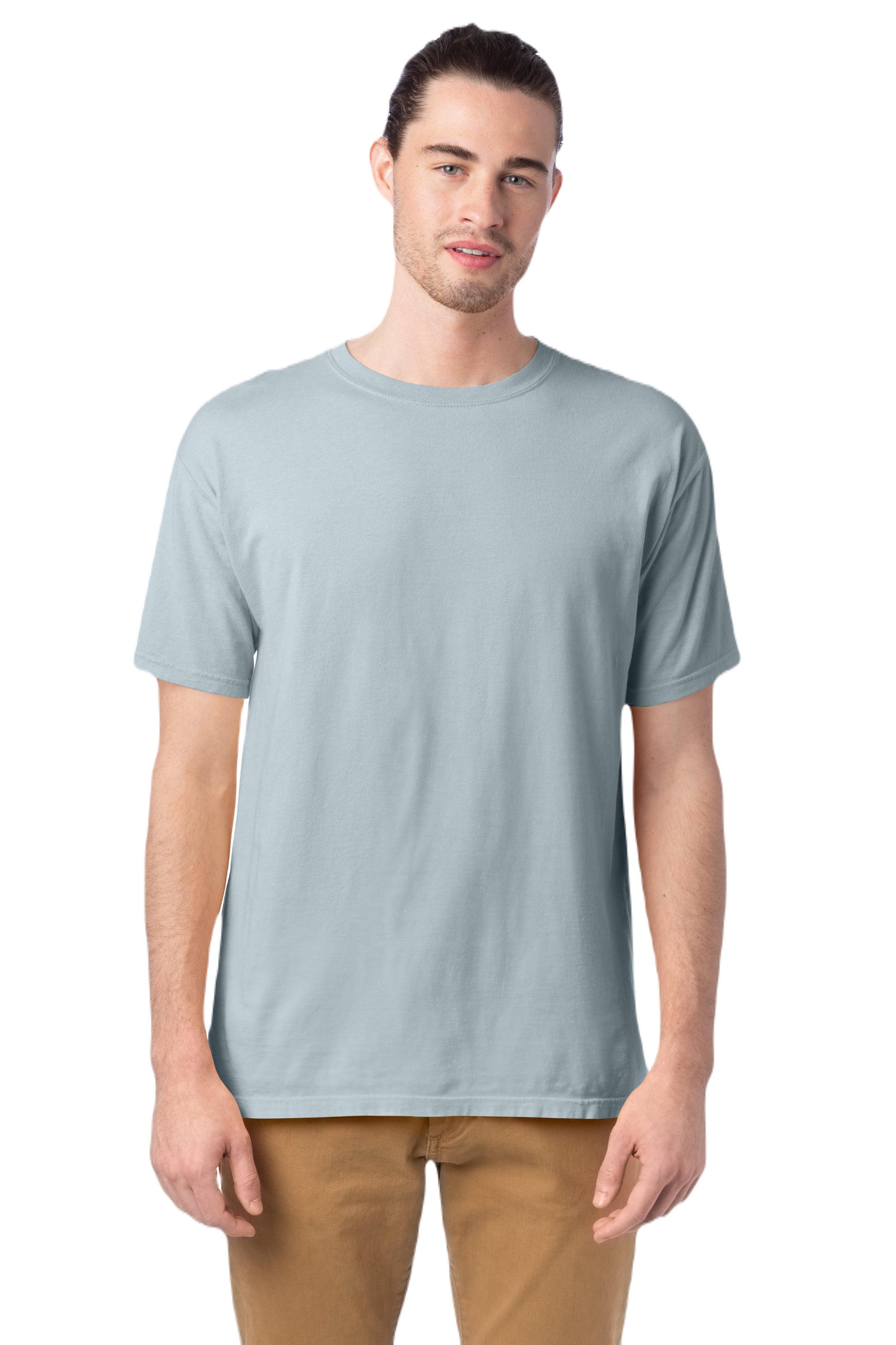 100% Ringspun Cotton Garment-Dyed T-Shirt - Soothing Blue