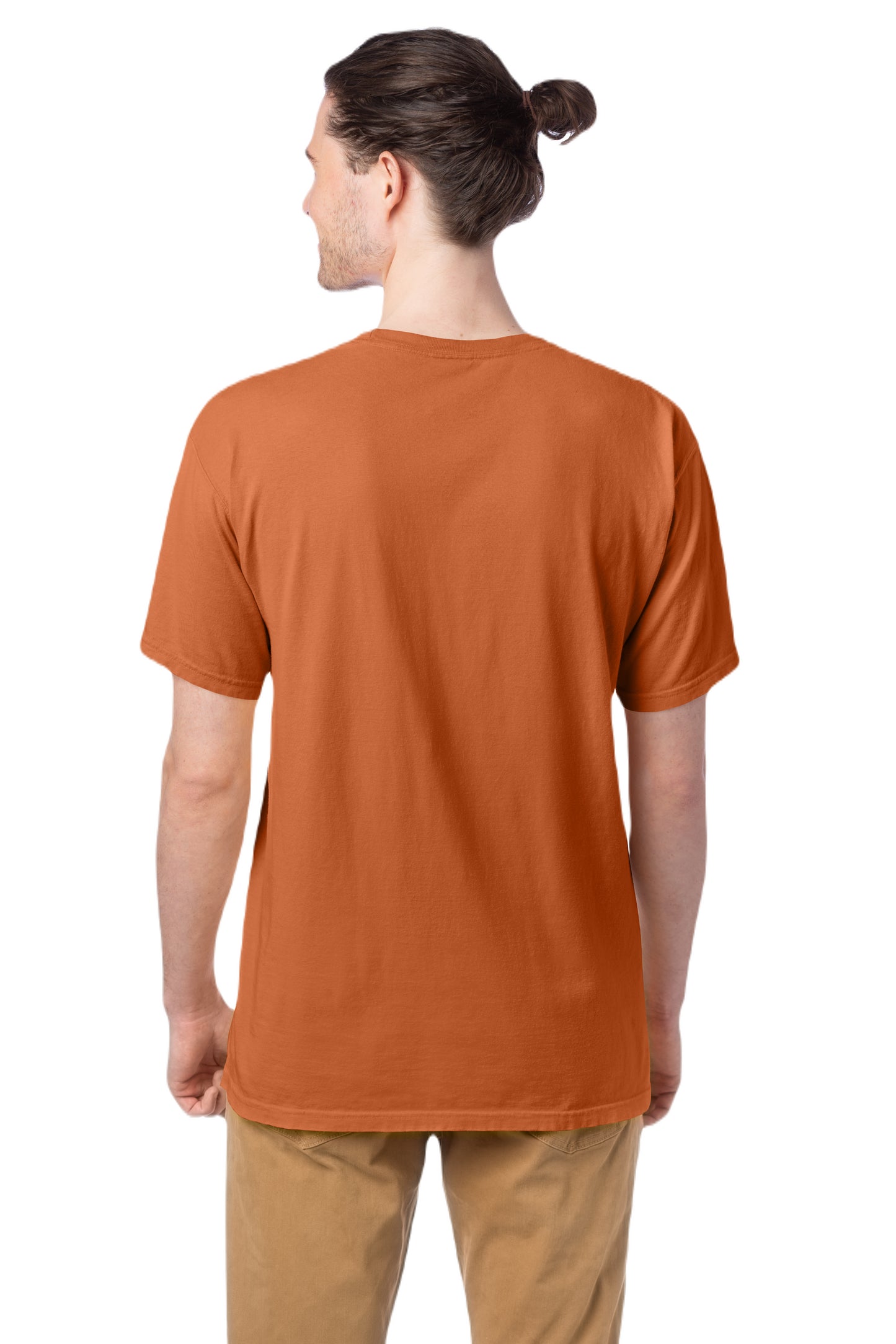 100% Ringspun Cotton Garment-Dyed T-Shirt - Texas Orange