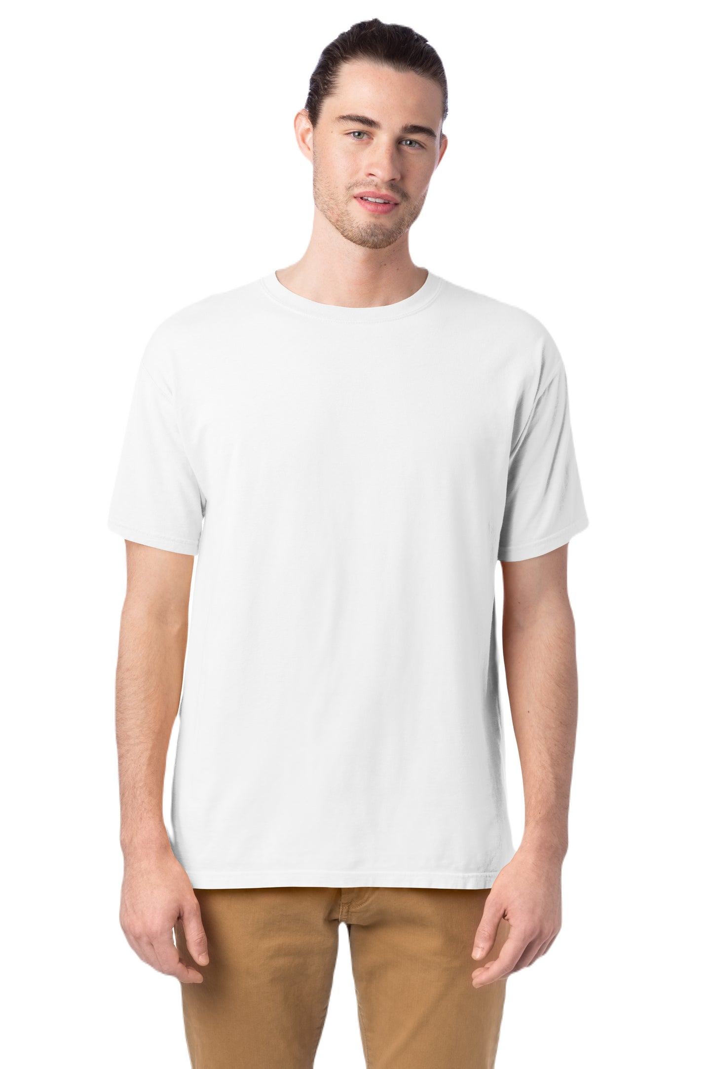 100% Ringspun Cotton Garment-Dyed T-Shirt - White