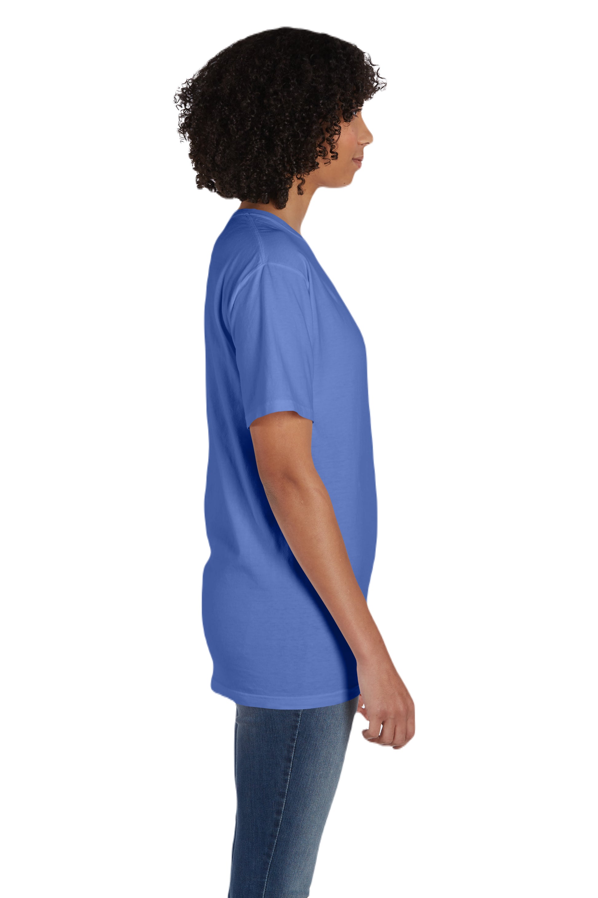Unisex 100% Ringspun Cotton Garment-Dyed T-Shirt with Pocket - Deep Forte