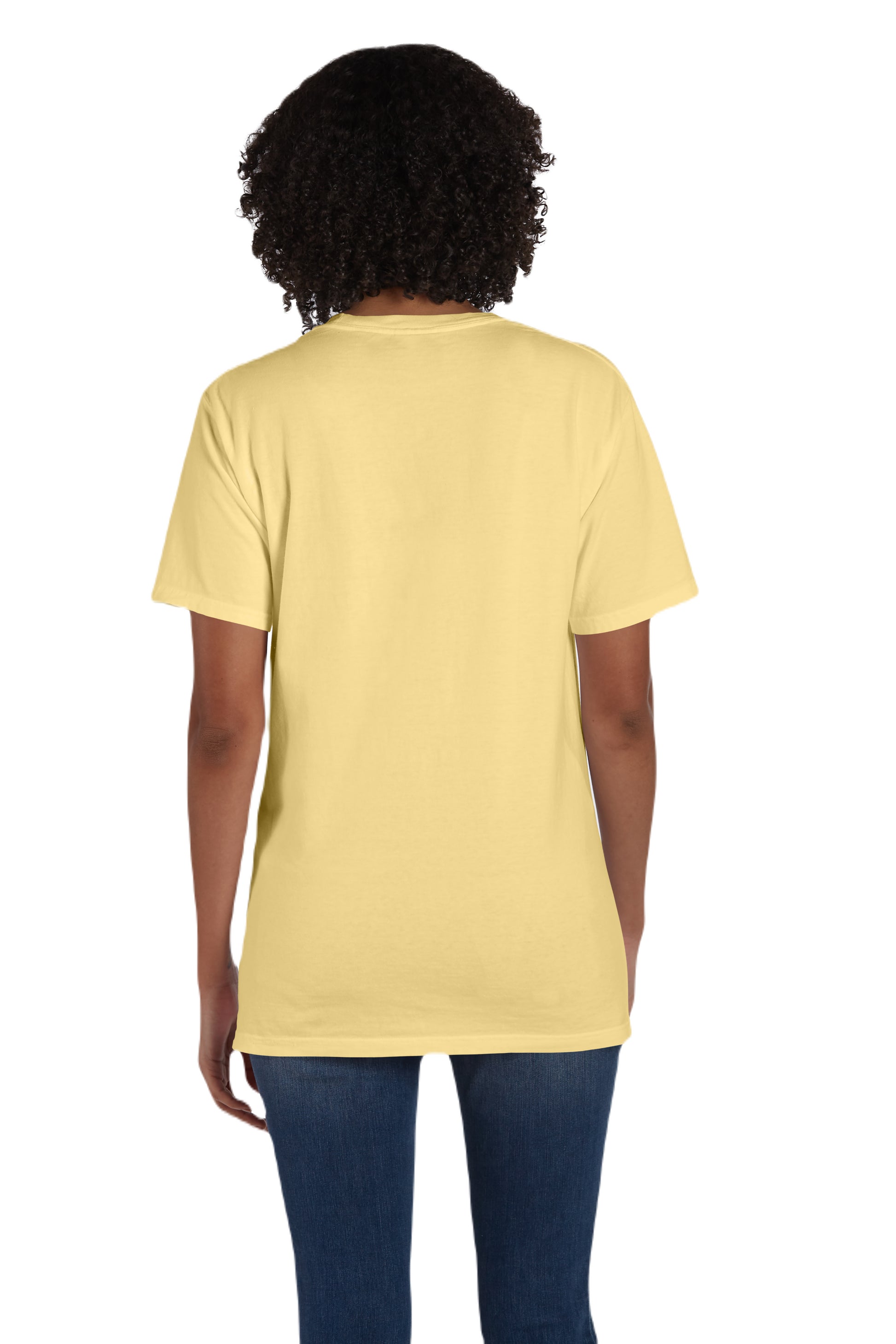 Unisex 100% Ringspun Cotton Garment-Dyed T-Shirt with Pocket - Summer Squash