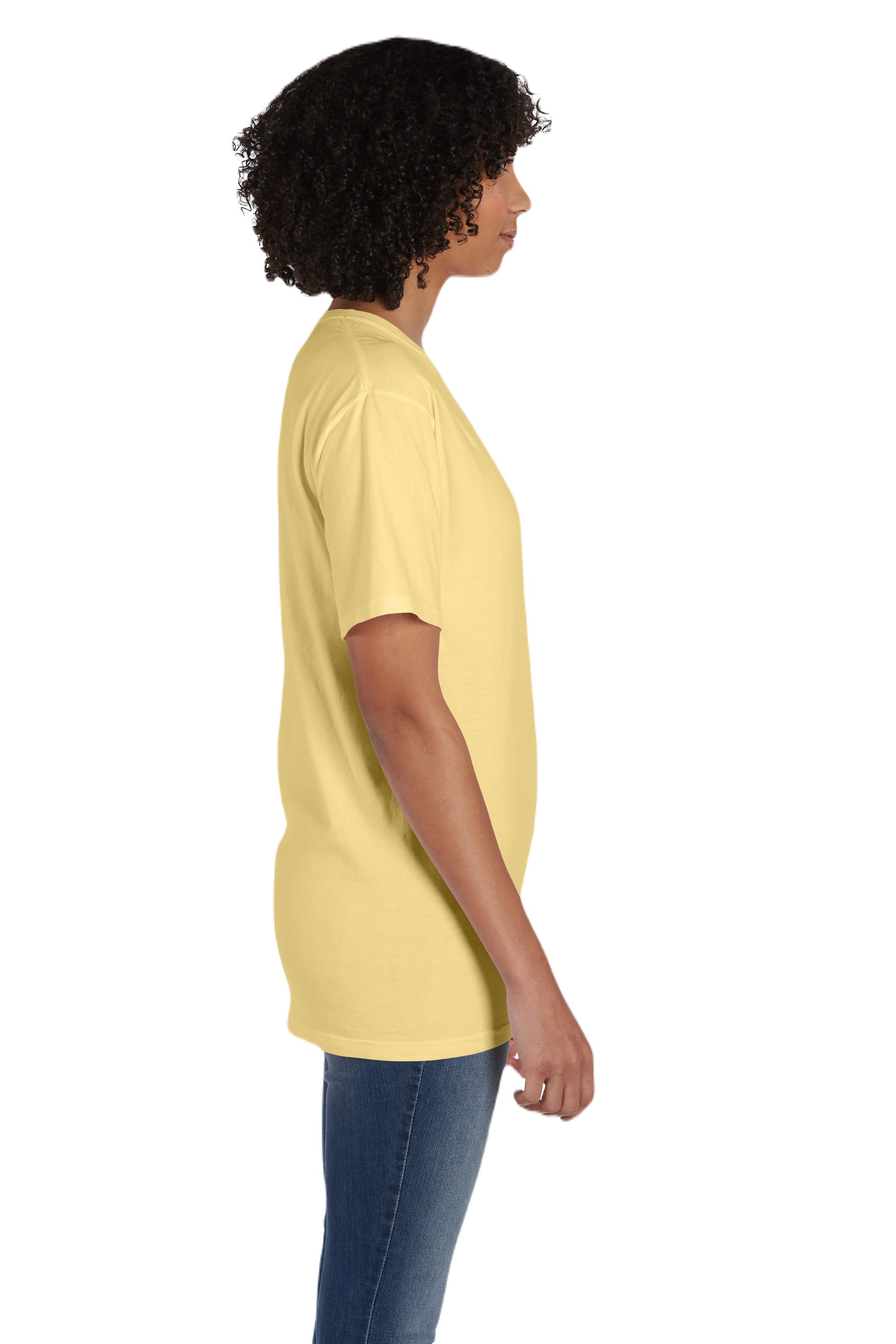 Unisex 100% Ringspun Cotton Garment-Dyed T-Shirt with Pocket - Summer Squash