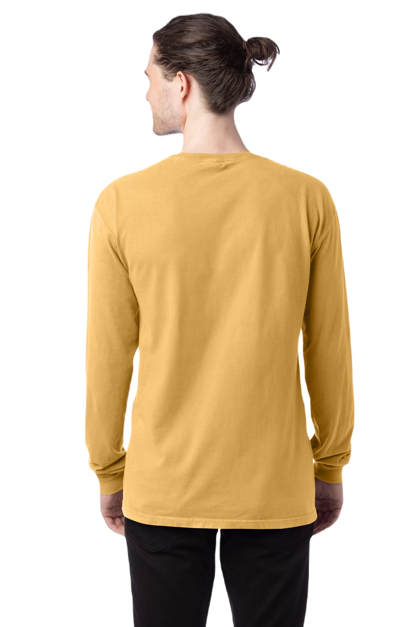 Unisex 100% Ringspun Cotton Garment-Dyed Long-Sleeve T-Shirt - Artisan Gold